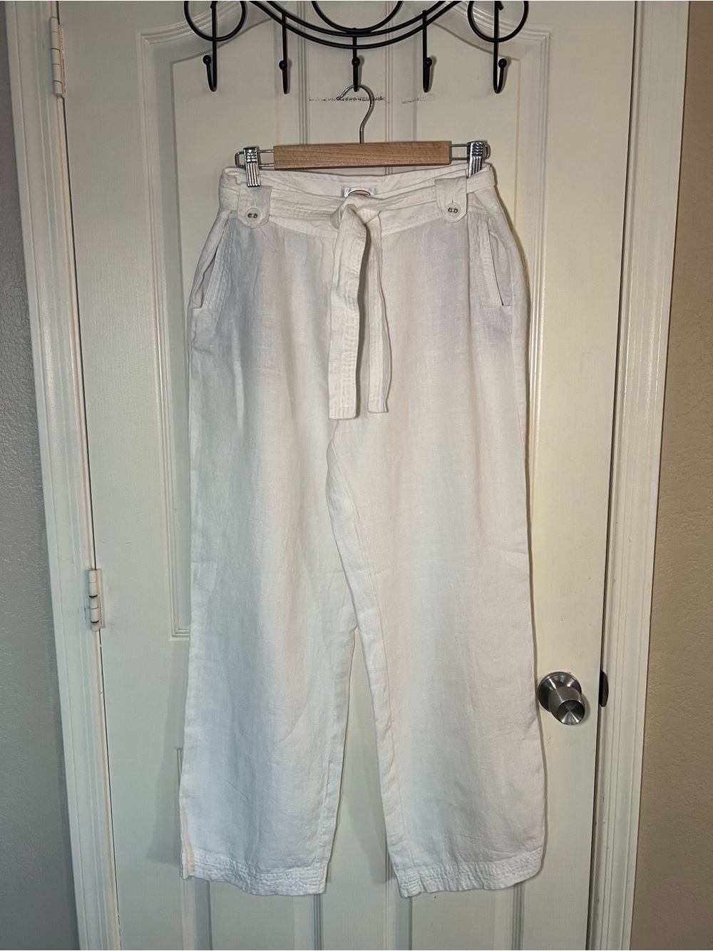 Talbots Off-White Irish Linen Pants